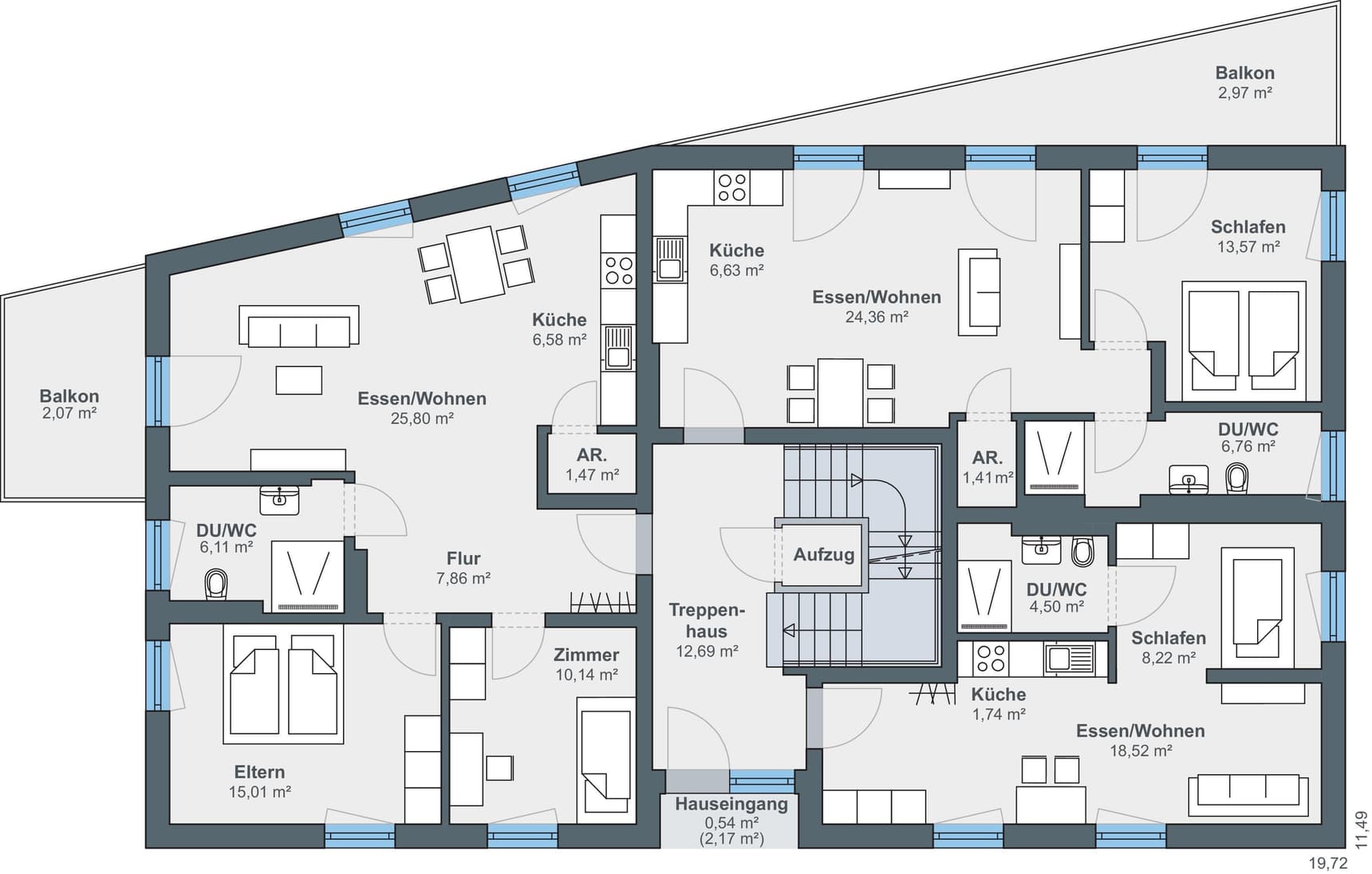 Erdgeschoss-Grundriss