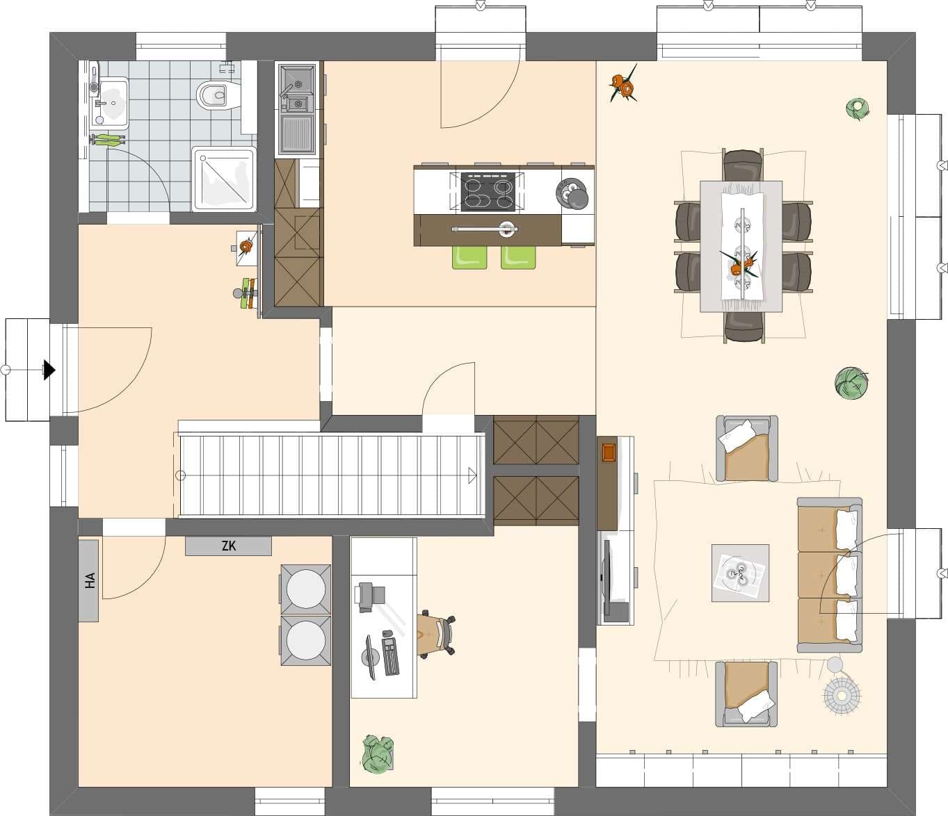 Grundriss Erdgeschoss - ARTIS 300 F 