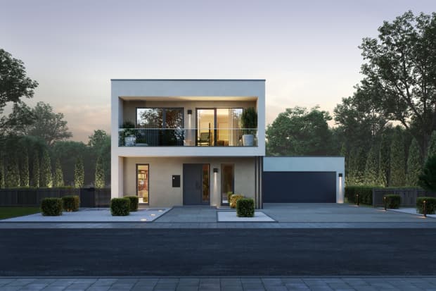 Modernes Einfamilienhaus im Kubusstil