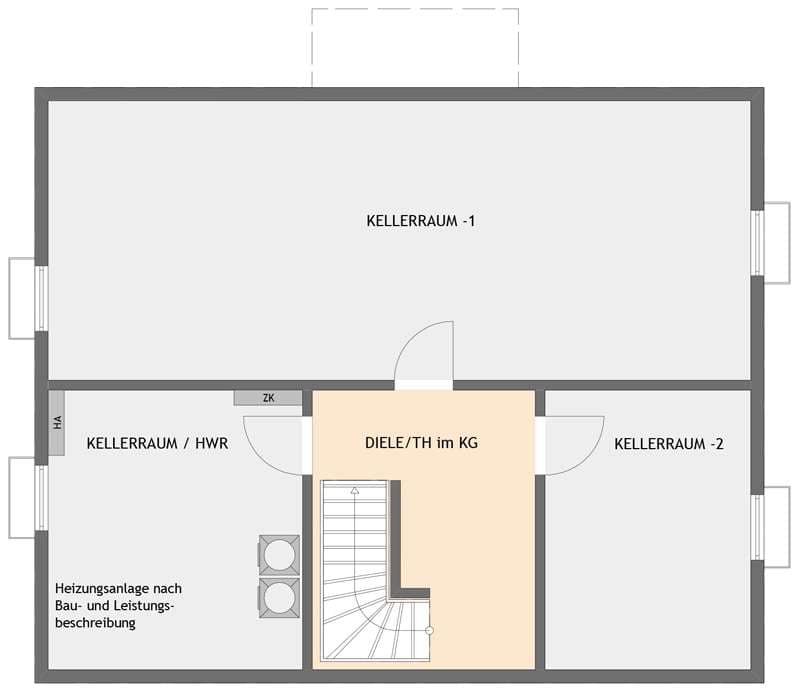 Grundriss Keller - Frei geplant