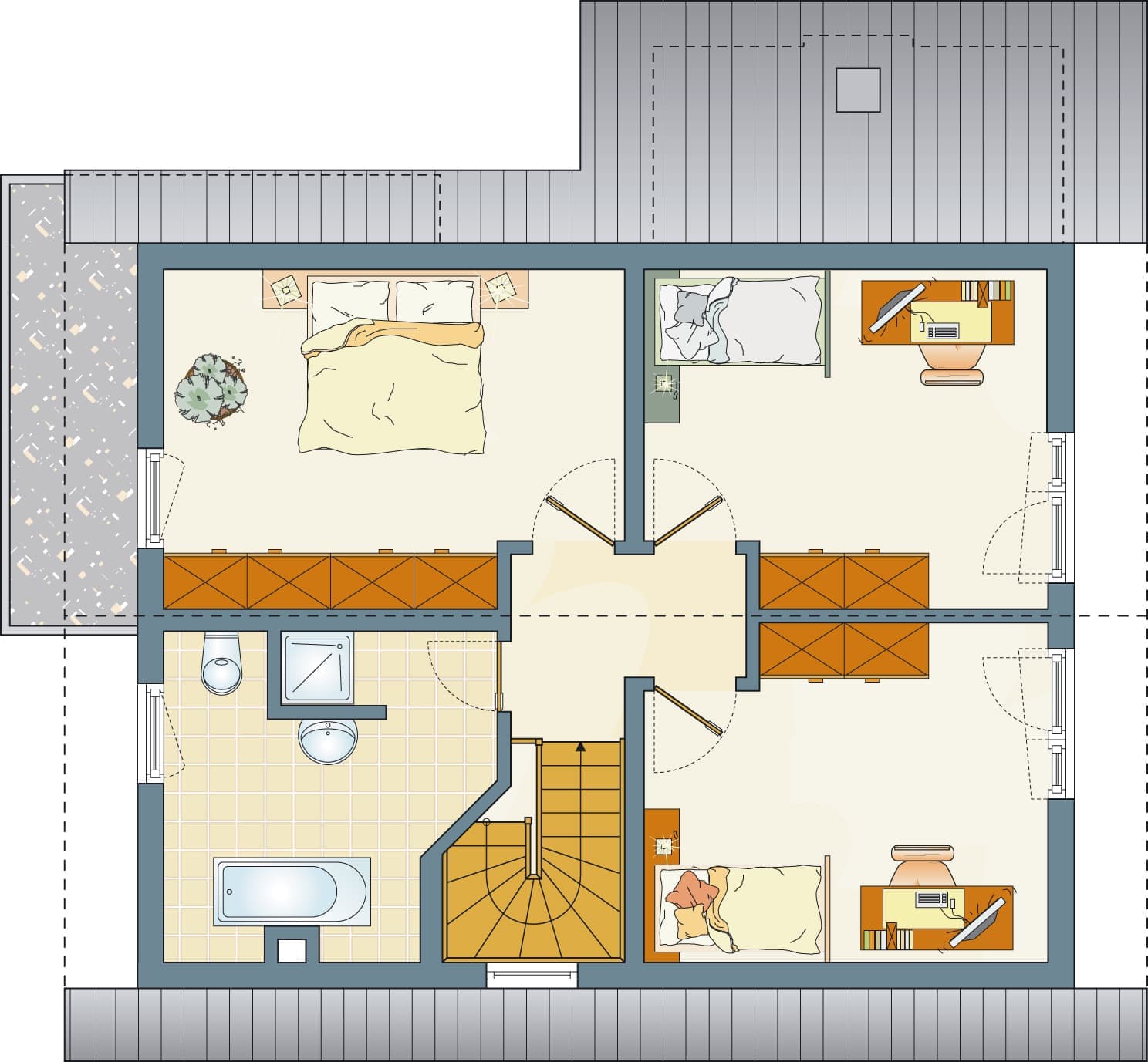 Grundriss Dachgeschoss - Musterhaus Marburg FLAIRplus