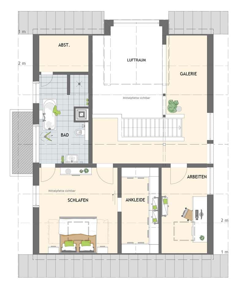 Grundriss Dachgeschoss - Frei geplant