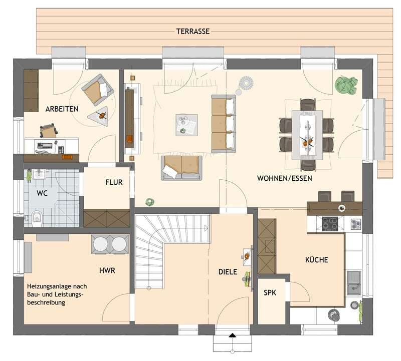 Grundriss Erdgeschoss - JUNO 401 S100