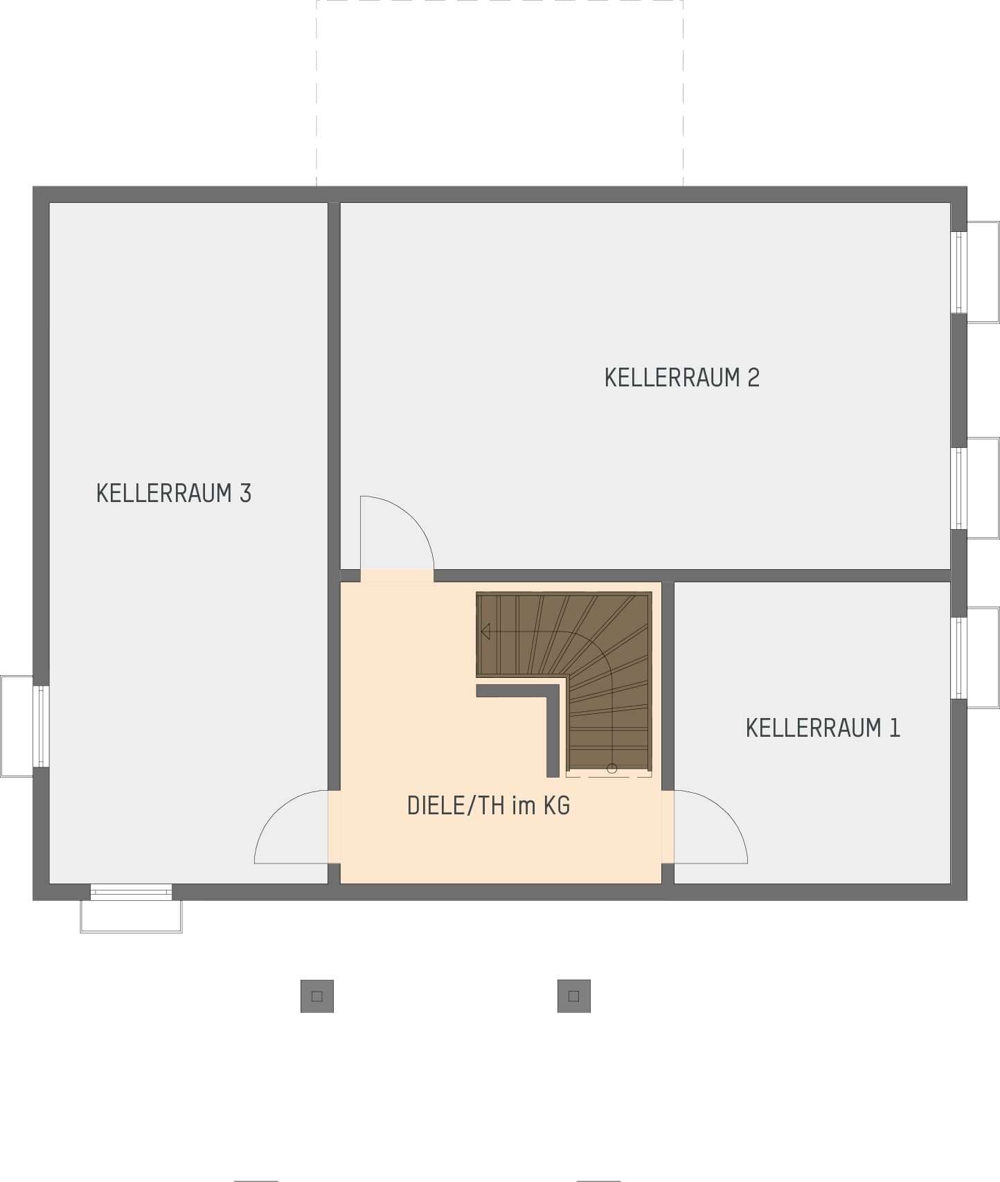 Grundriss Kellergeschoss - Musterhaus Frankenberg JUNO