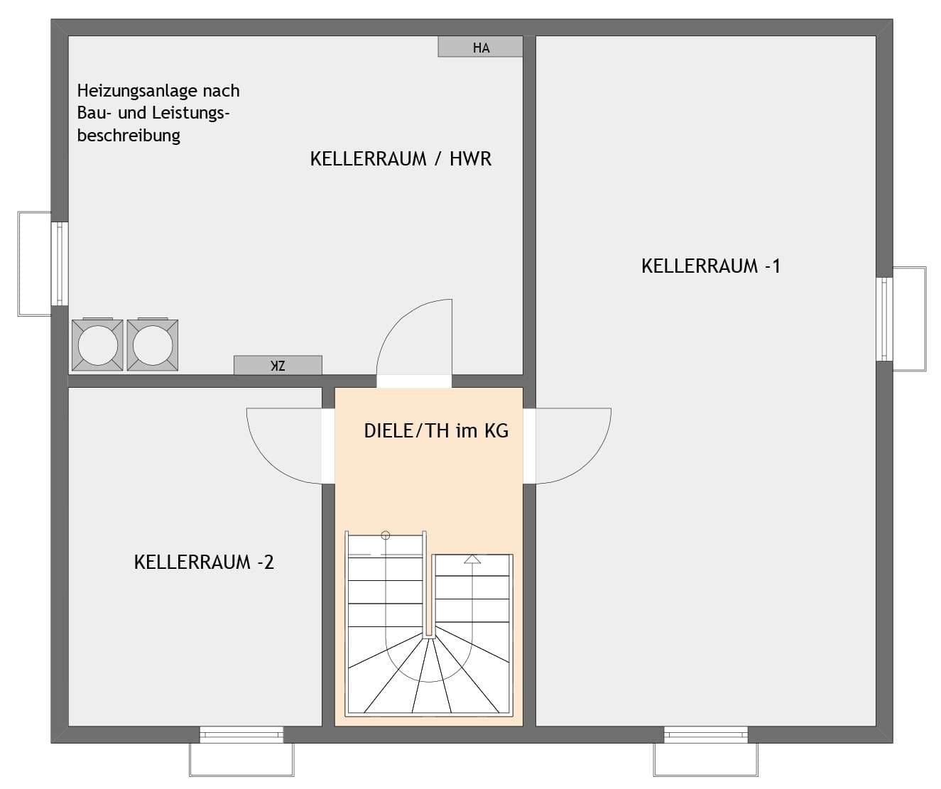 Grundriss Kellergeschoss - MEDLEY 3.0 300 A