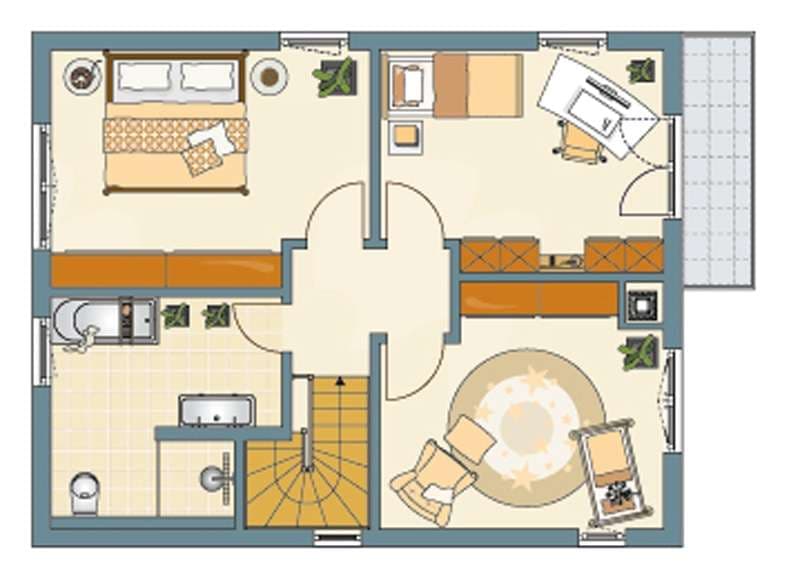 Grundriss Obergeschoss - Architektur Trend