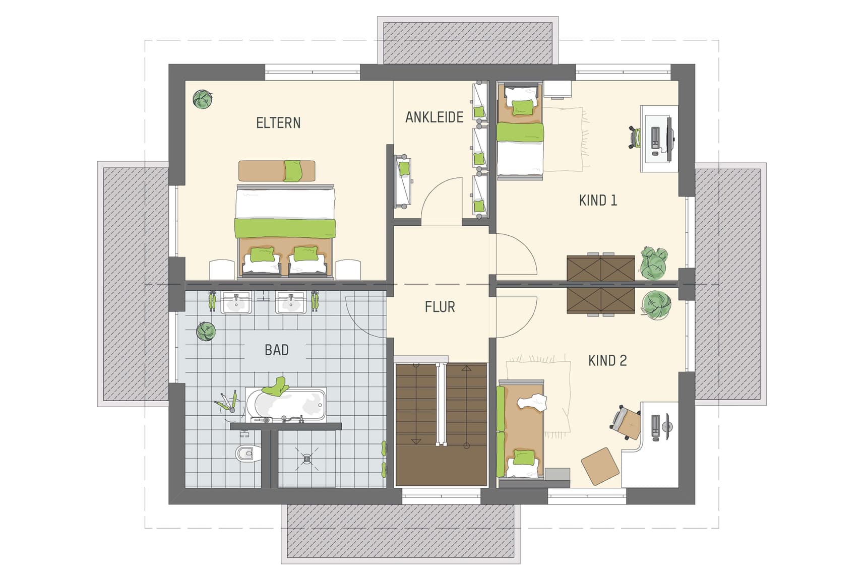 Grundriss Dachgeschoss - Musterhaus Mannheim MEDLEY 3.0