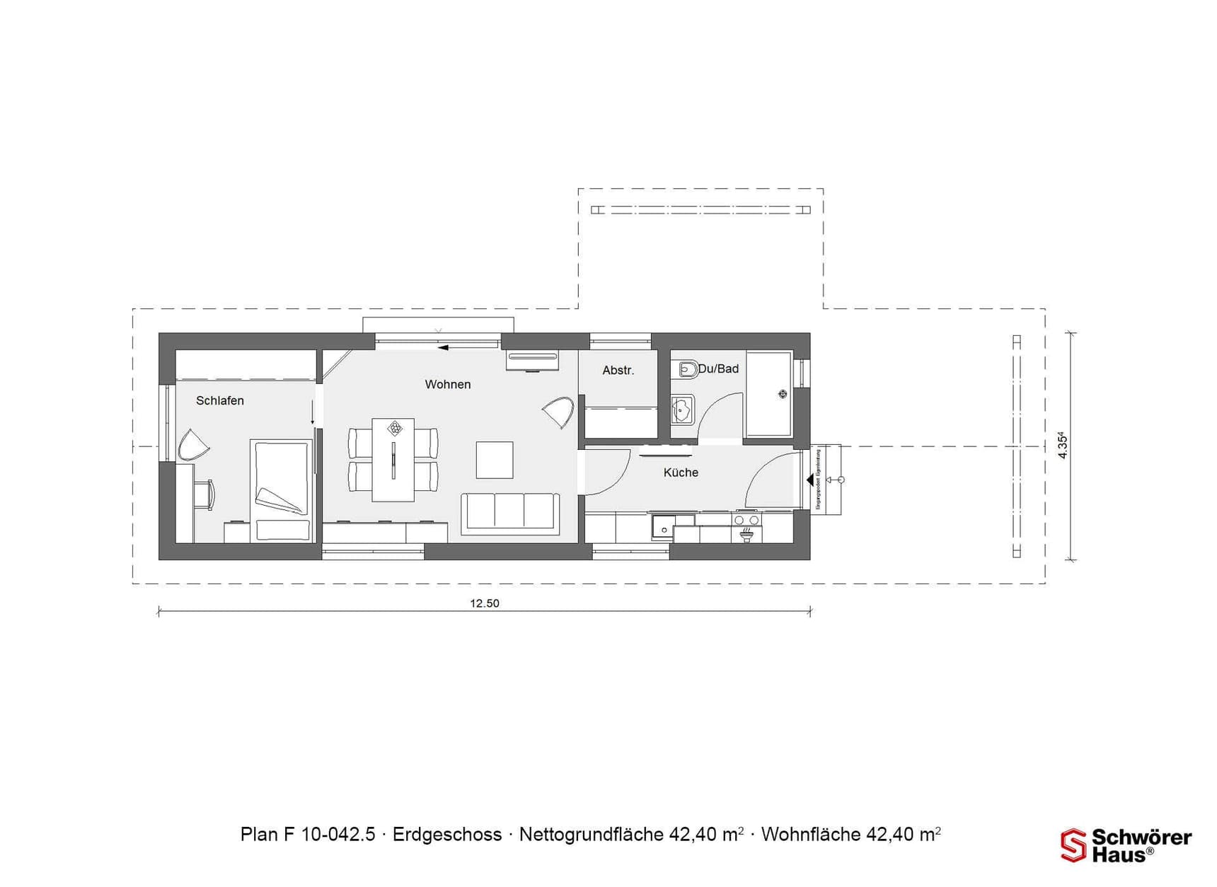 Minihaus Grundriss 40 Quadratmeter