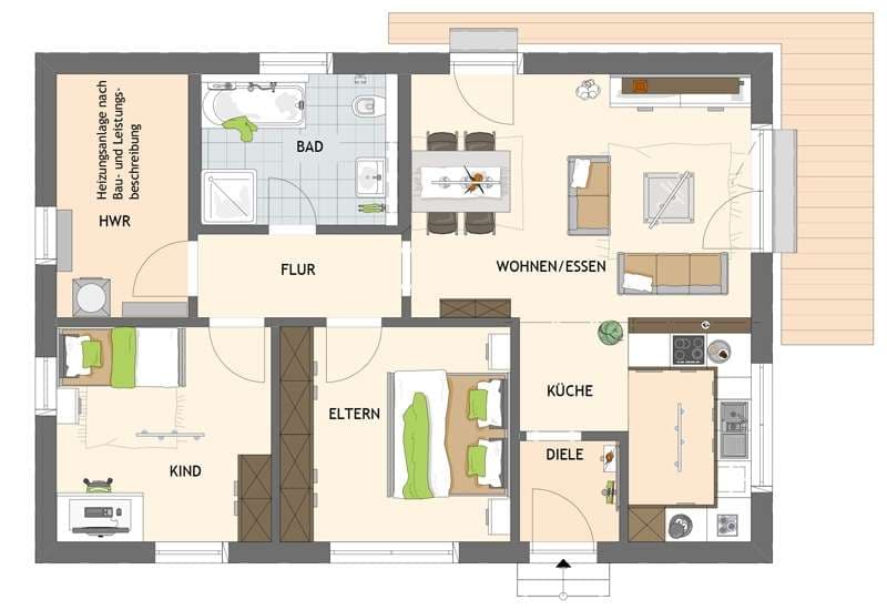 Grundriss Erdgeschoss - NIVO 80 W