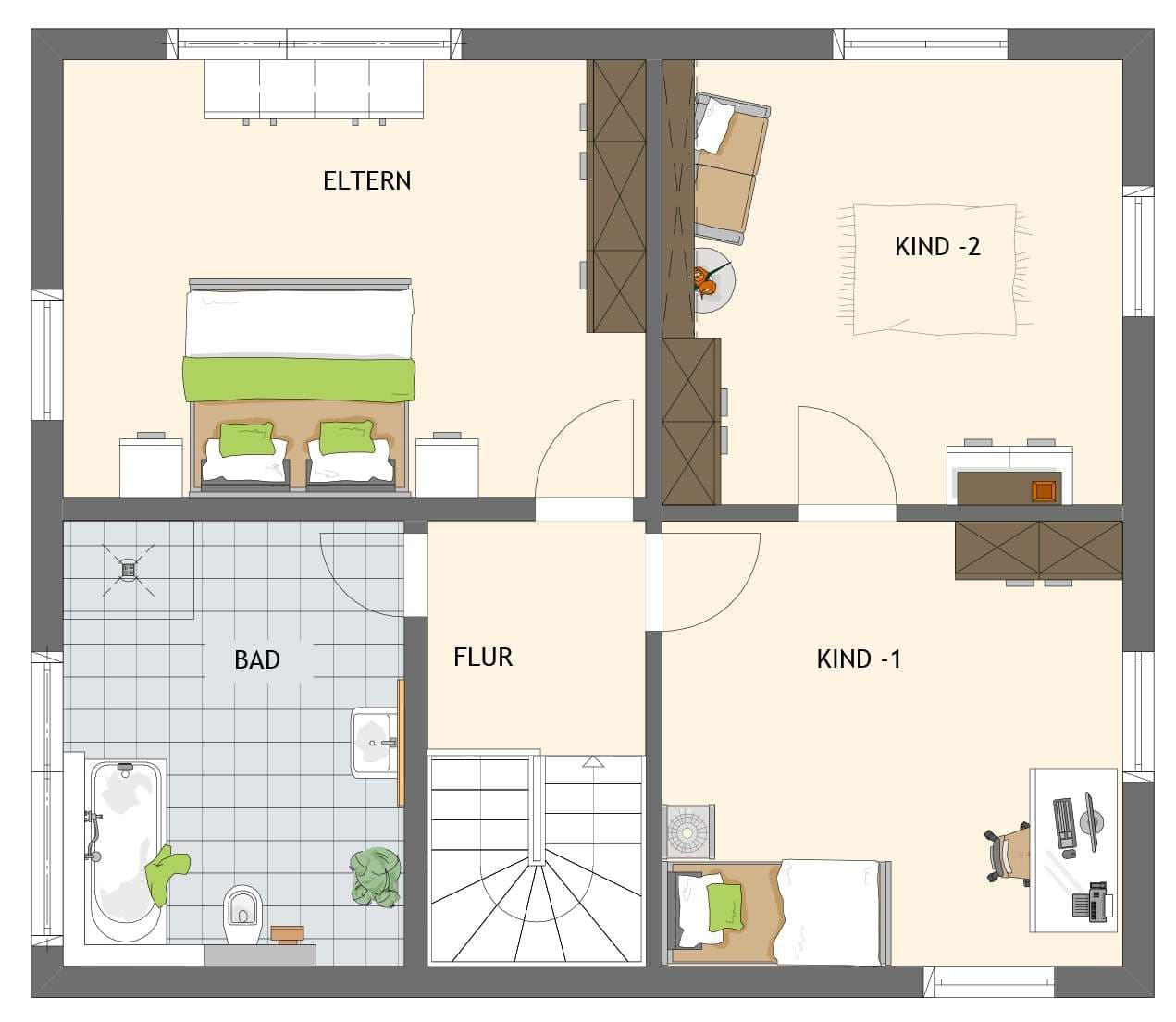 Grundriss Obergeschoss - MEDLEY 3.0 300 A