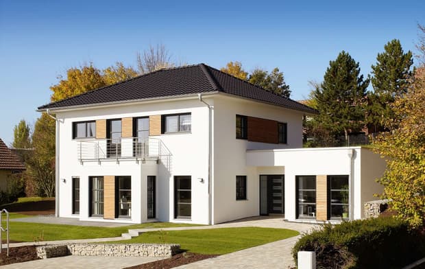 Stadtvilla von RENSCH-HAUS. Musterhaus Orlando. Eingangsbereich. 