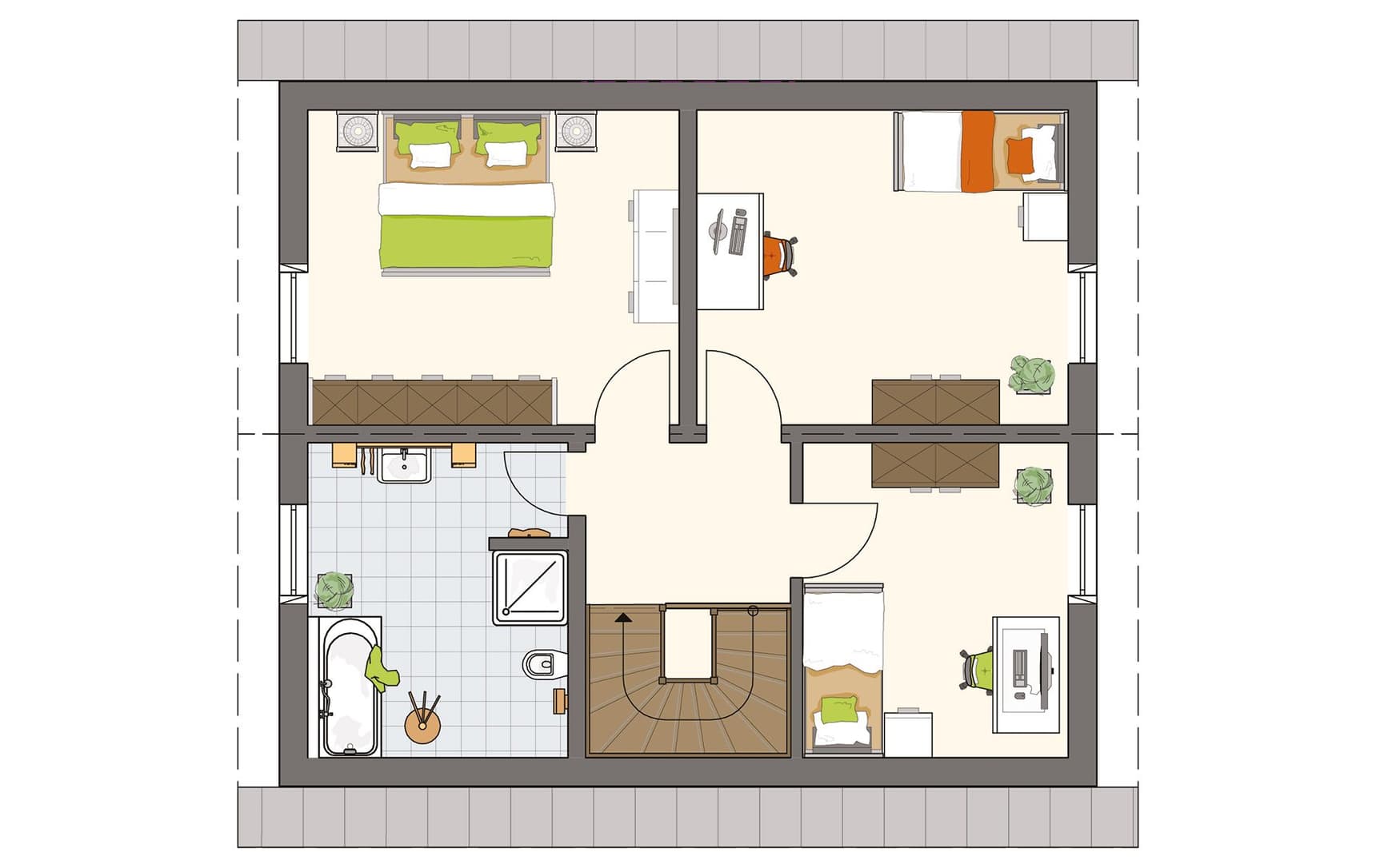 Grundriss Dachgeschoss - UNO 2.0 100 S180