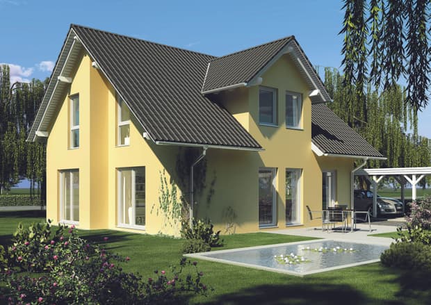 NORDHAUS - Klassisches Einfamilienhaus mit Satteldach und Zwerchgiebel | Einfamilienhaus EFH K-147 | Hausbau made im Bergischen