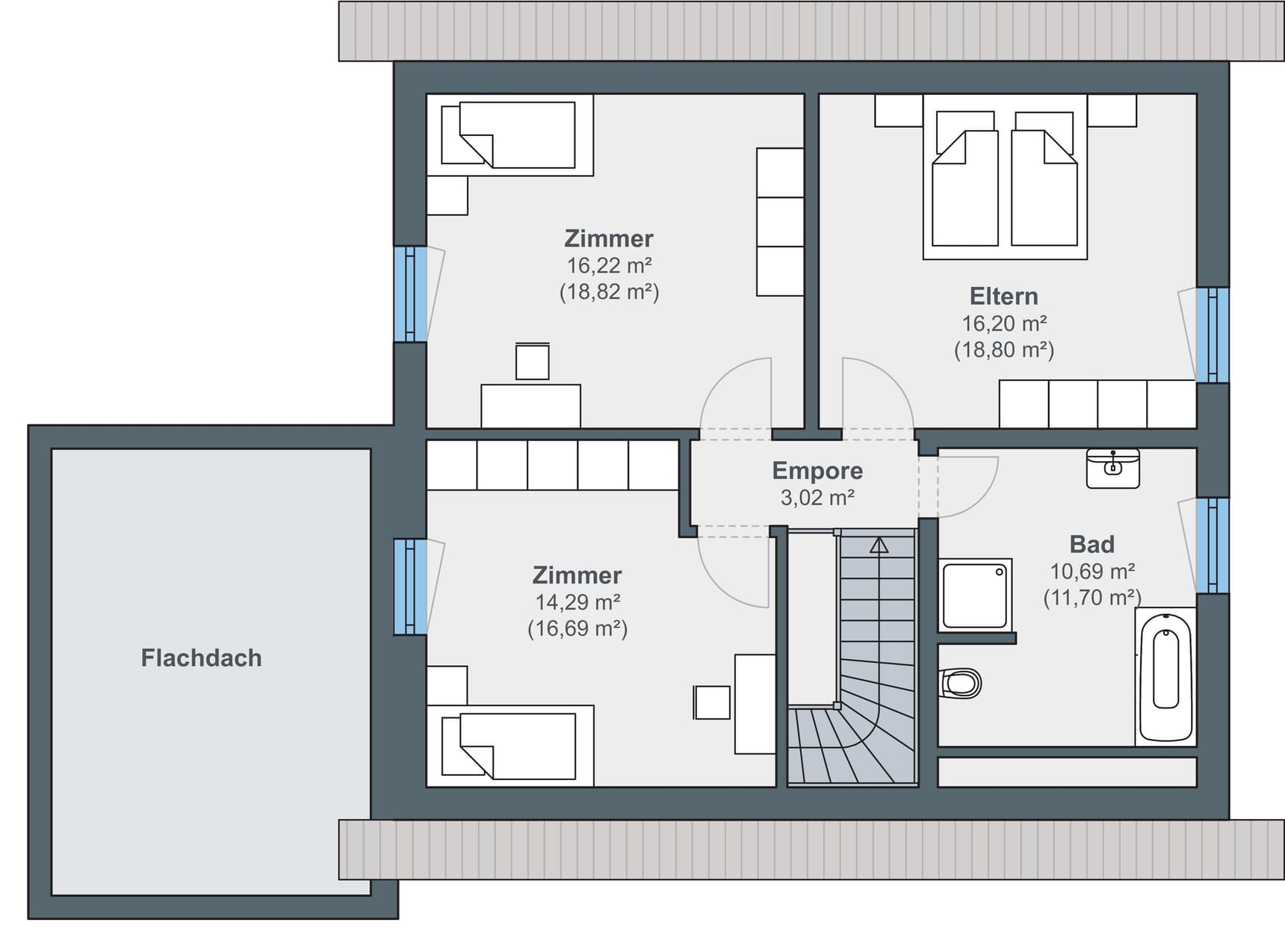 Grundriss Dachgeschoss Balance 205 eco