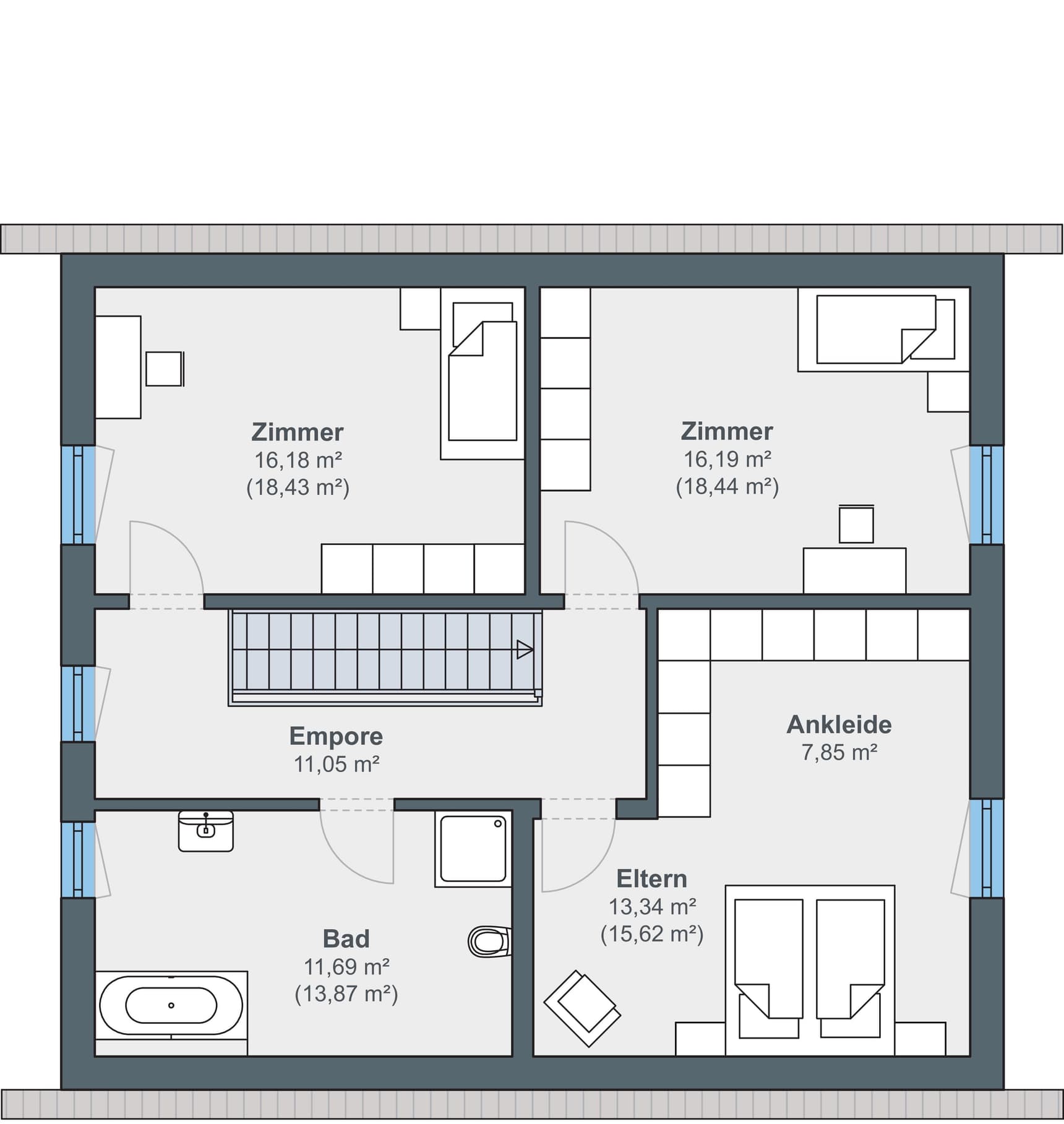 Grundriss Dachgeschoss Balance355 eco+