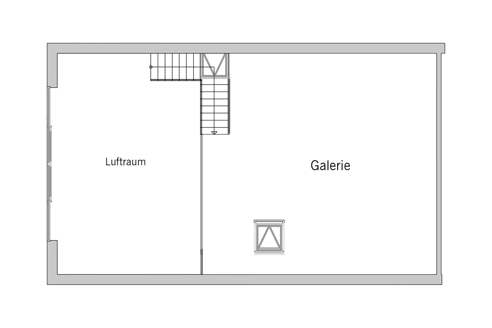 Grundriss des Dachgeschosses im Haus Fasel