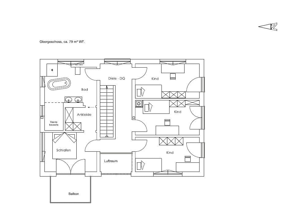 Obergeschoss Vitalhaus Aschau