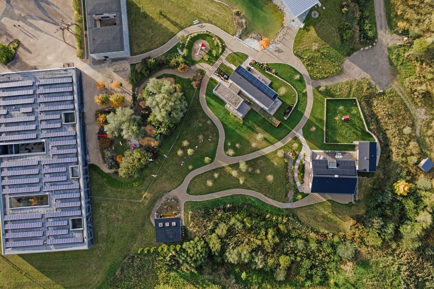 Baufritz Gelände mit 3 Musterhäusern und Hausschneiderei in Erkheim