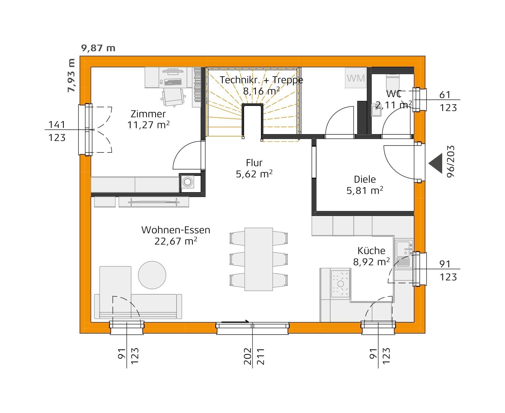 HARTL HAUS Trend_129_W Erdgeschoss
