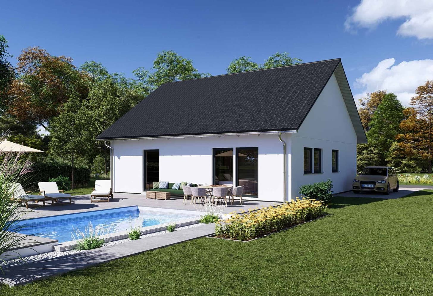 Schwörer-Aktionsbungalow mit Satteldach