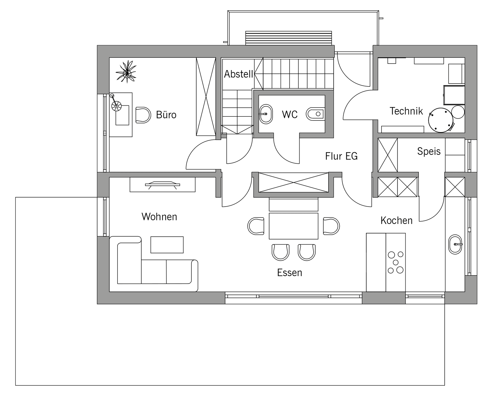 Baufritz Jubiläumshaus Grundriss Erdgeschoss
