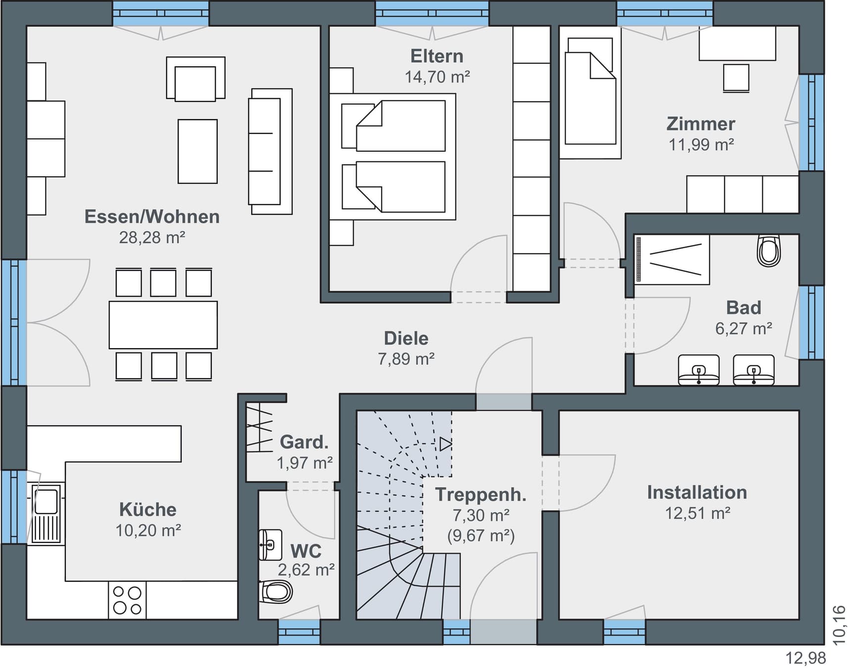 Grundriss Erdgeschoss Balance 405 eco