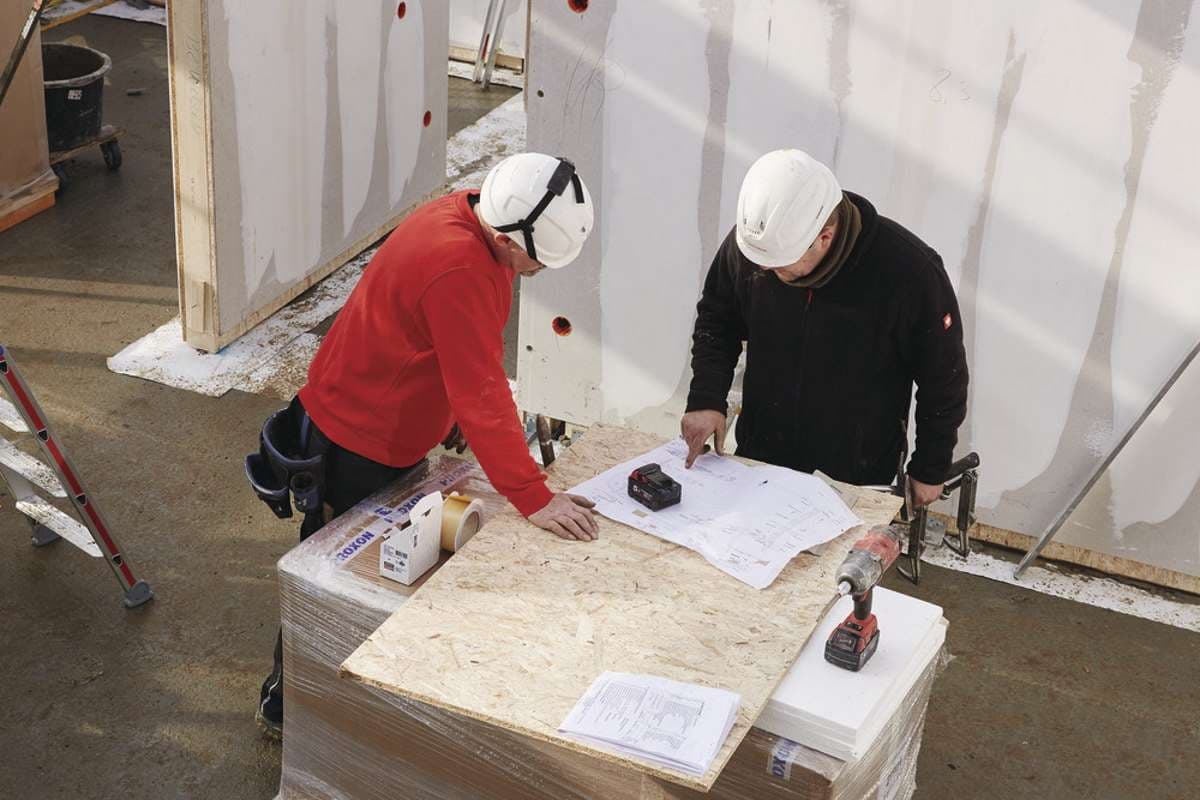 Die Baustelle wird anhand des Bauablaufplans geplant