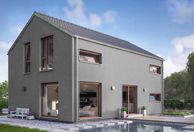 Schwörer-Einfamilienhaus mit Holzfassade