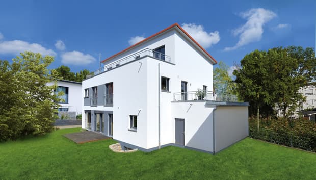 Haus Molt_Gartenansicht-Mehrfamilienhaus-2 Parteienhaus