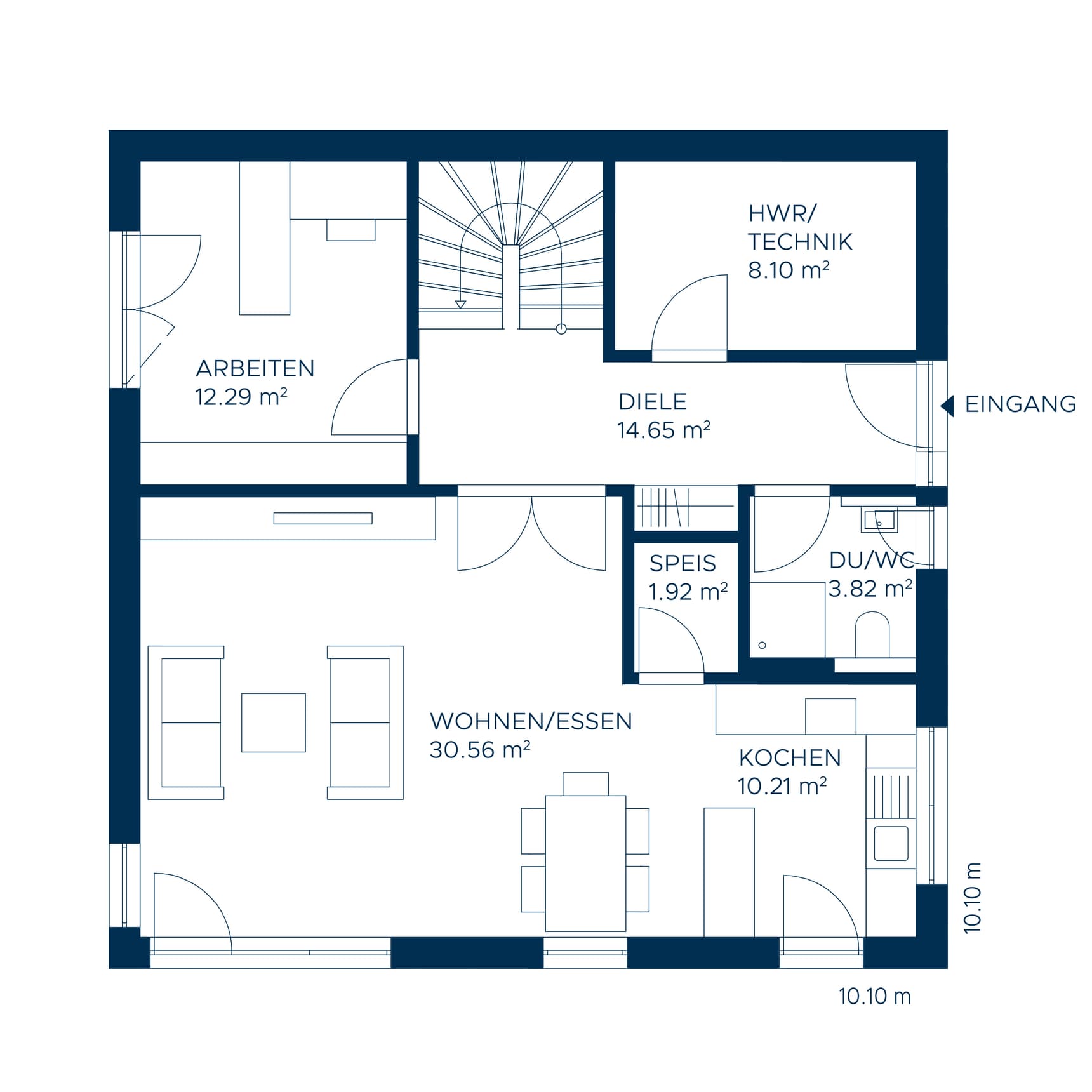 Grundriss EG Musterhaus Chemnitz