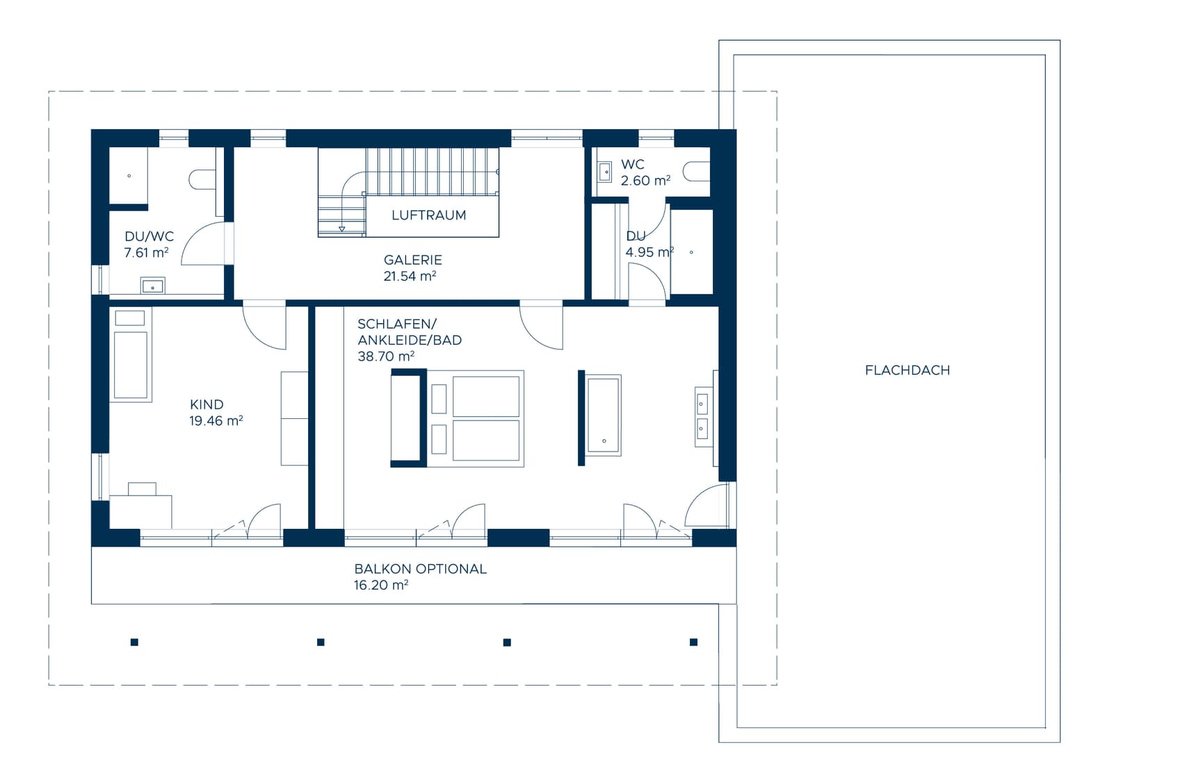 Grundriss OG Musterhaus Fellbach