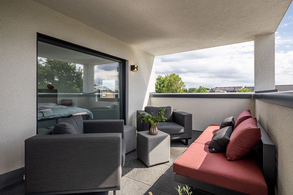 Gemütliche überdachte Dachterrasse