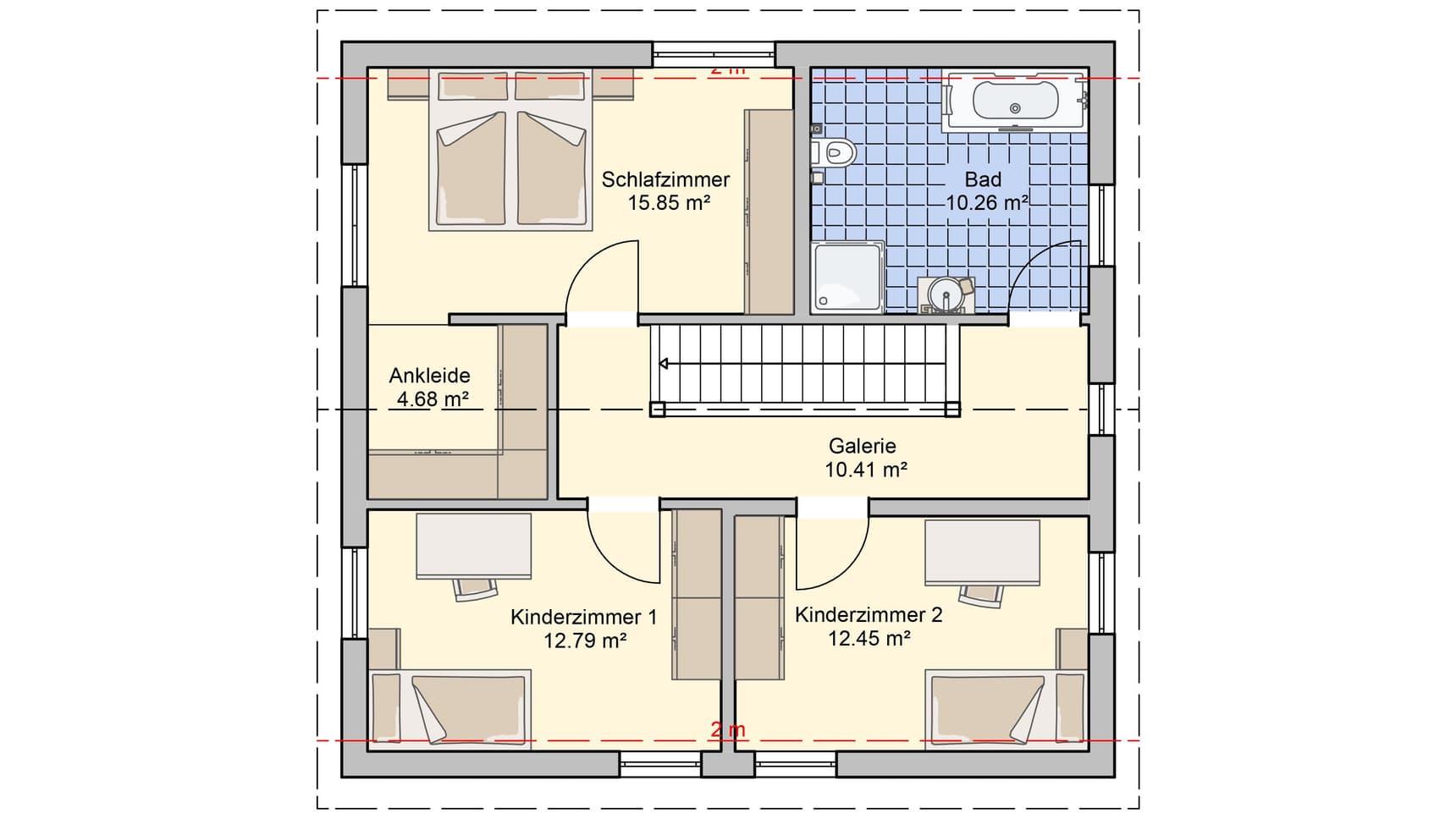 Satteldachhaus London Grundriss DG