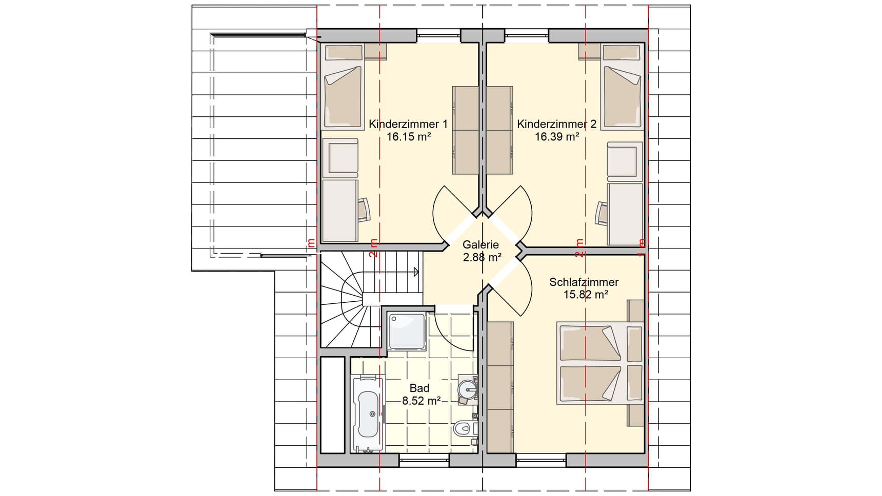 Satteldachhaus Stockholm Grundriss DG