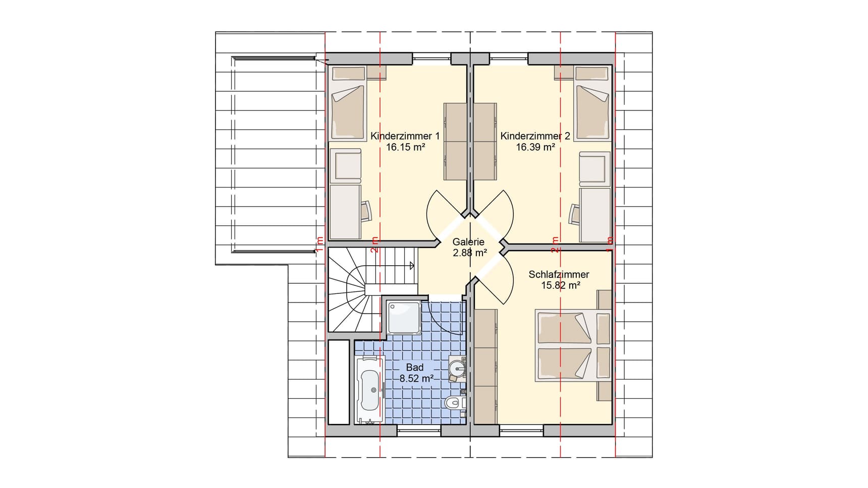 Satteldachhaus Stockholm Grundriss DG