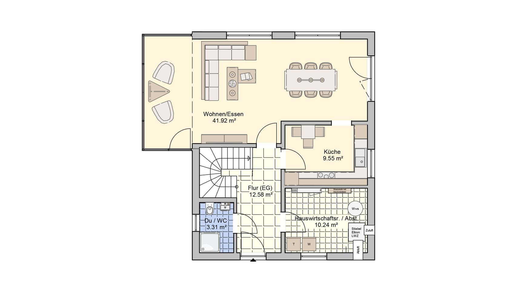 Satteldachhaus Stockholm Grundriss EG