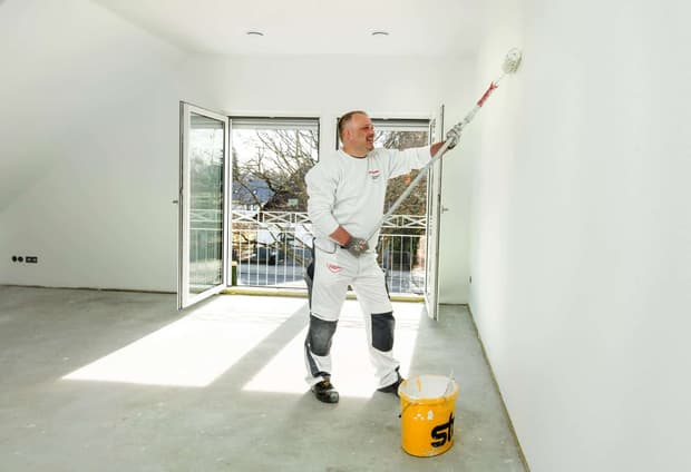 Innenausbau eines Schwörer-Hauses - Malerarbeiten 