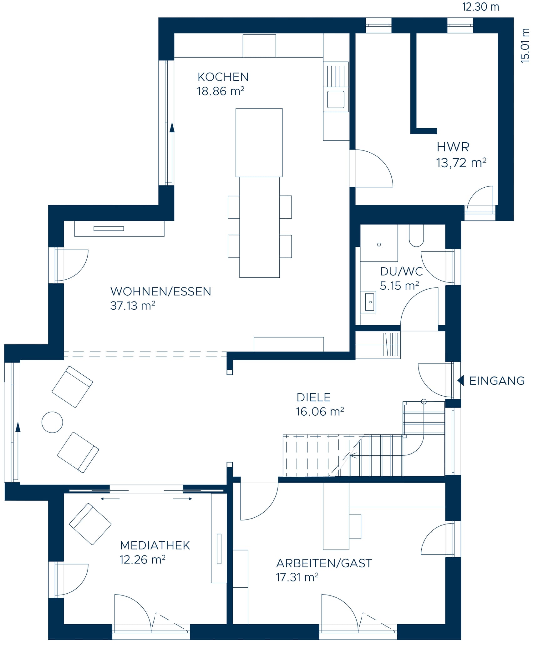 Grundriss EG Musterhaus Günzburg