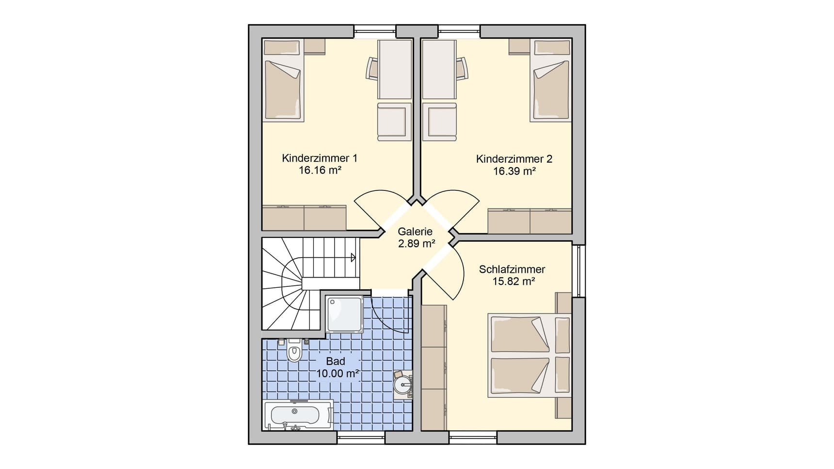 Stadtvilla Madrid Grundriss OG