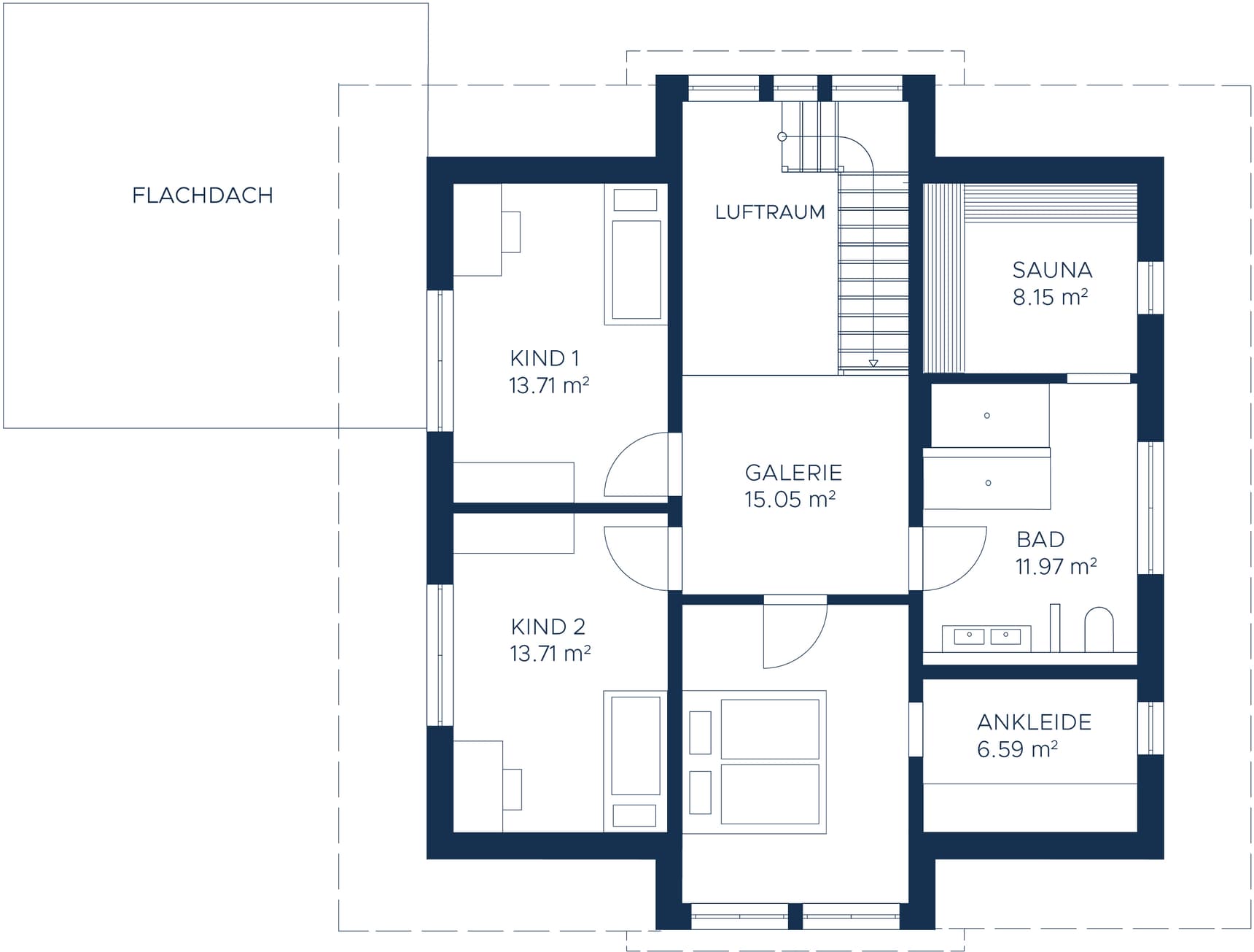 Grundriss OG Musterhaus Heßdorf
