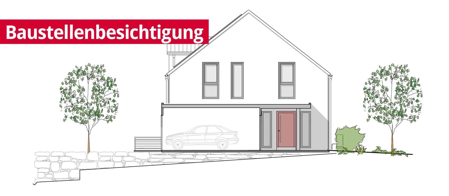 Baustellenbesichtigung in Aspach - TALBAU-Haus