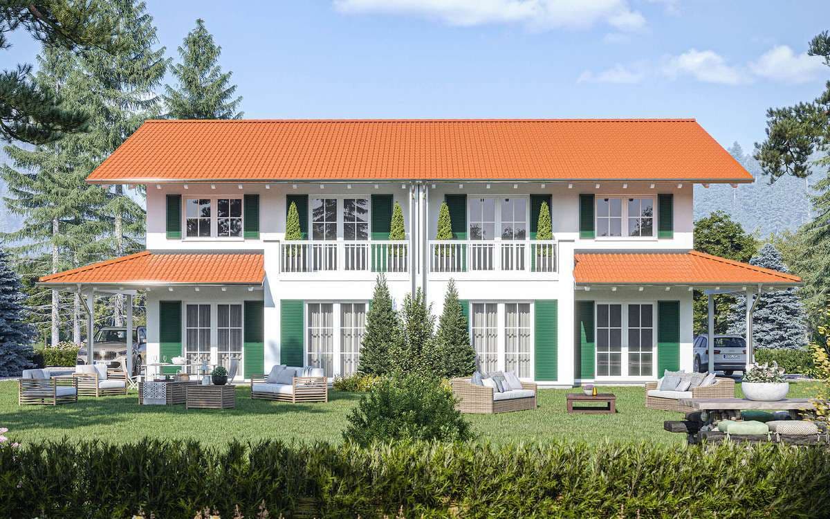 Doppelhaus im amerikanischen Stil