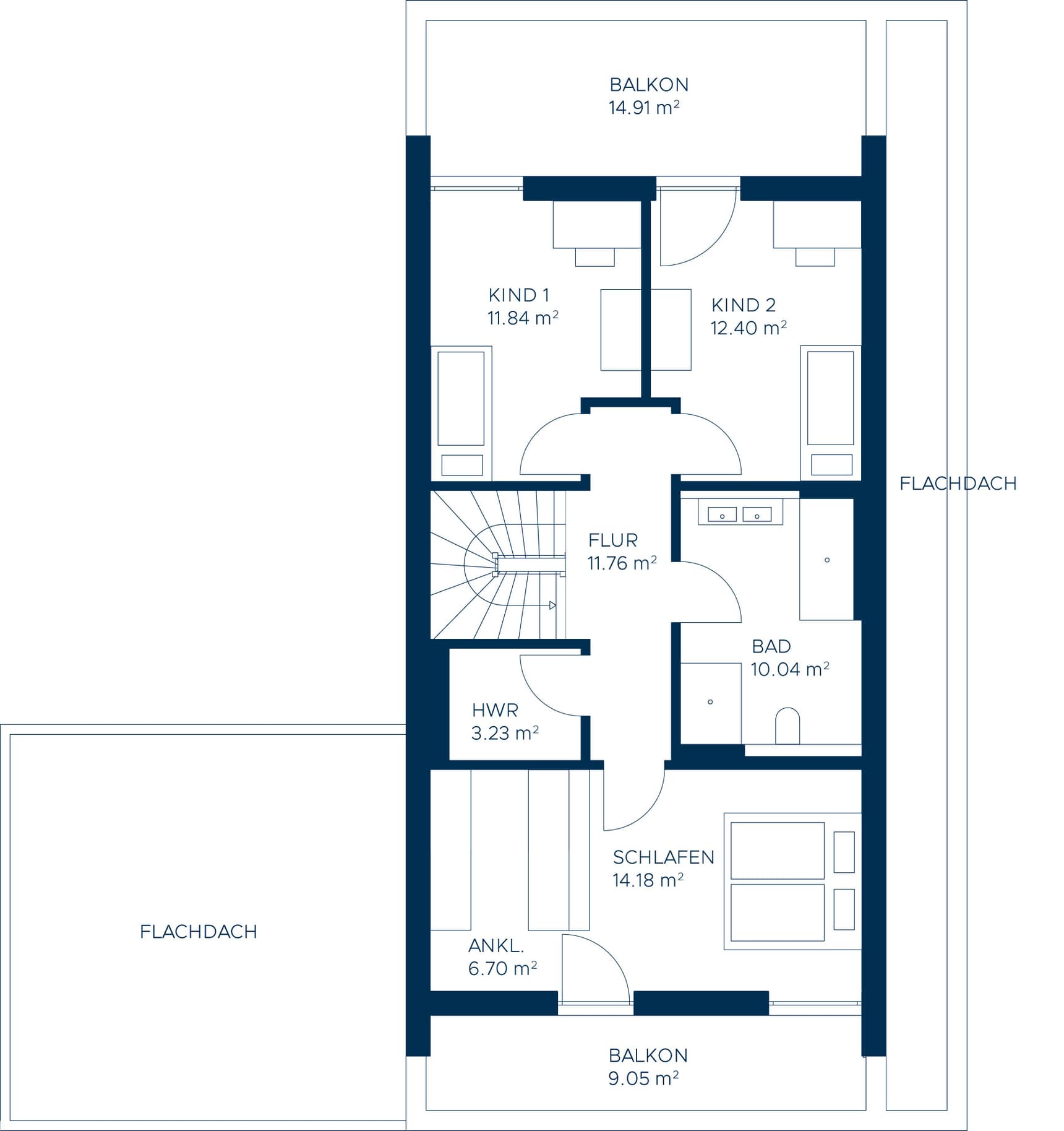 Grundriss obere Etage 