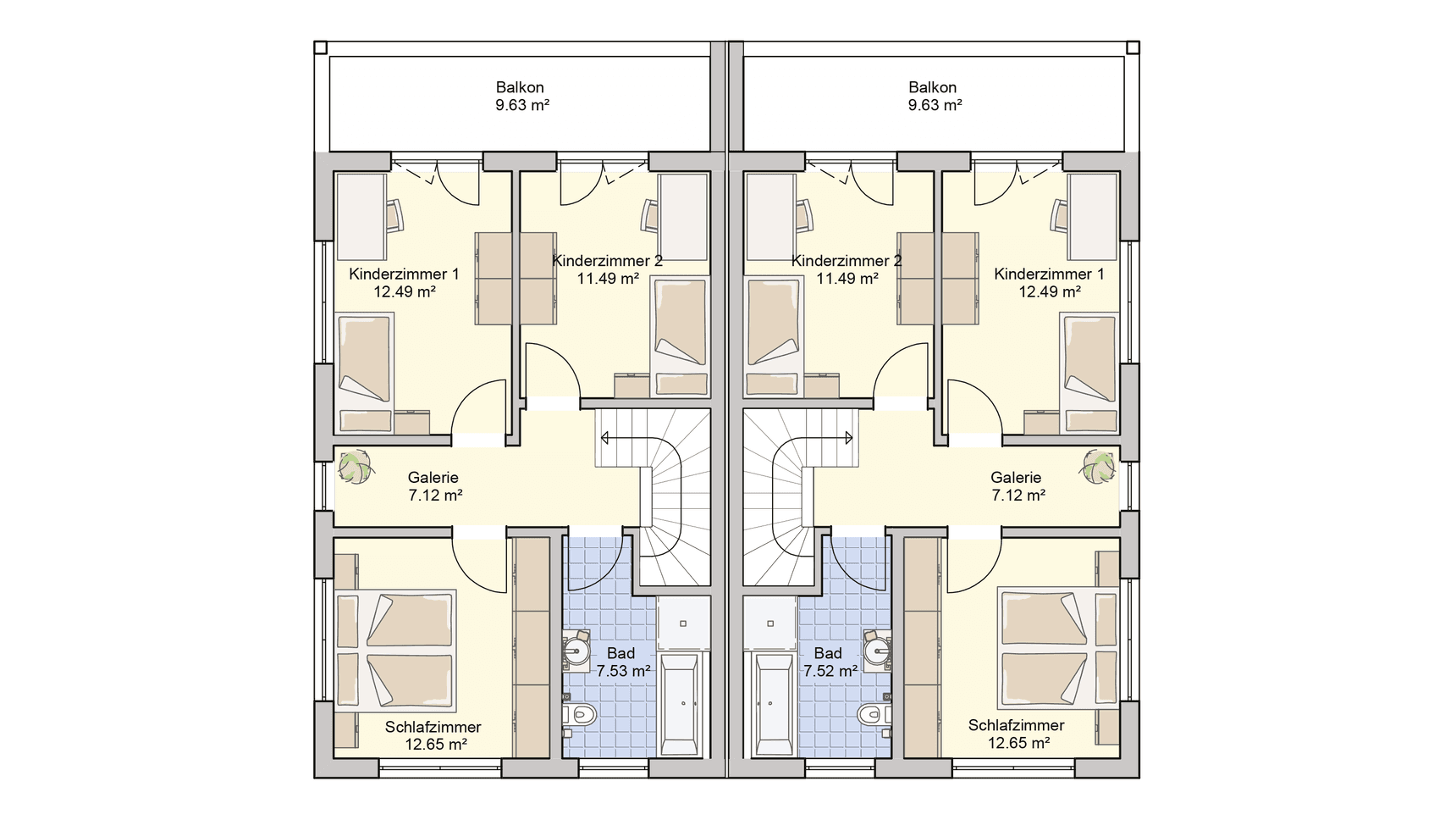 Grundriss Duett 129 Obergeschoss