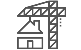 Symbolgrafik für den Bau eines Fertighauses