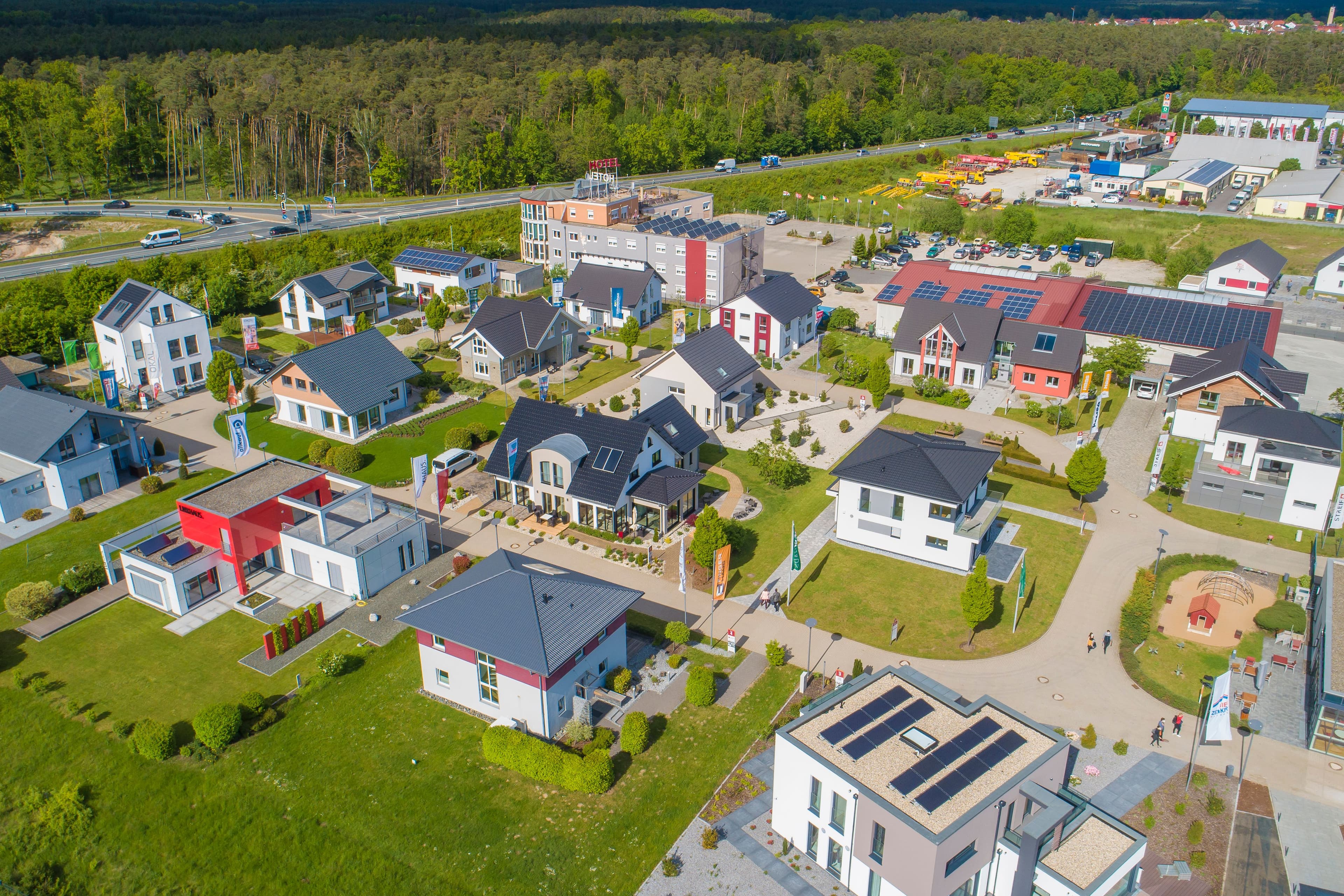 FertighausWelt Nürnberg Luftansicht