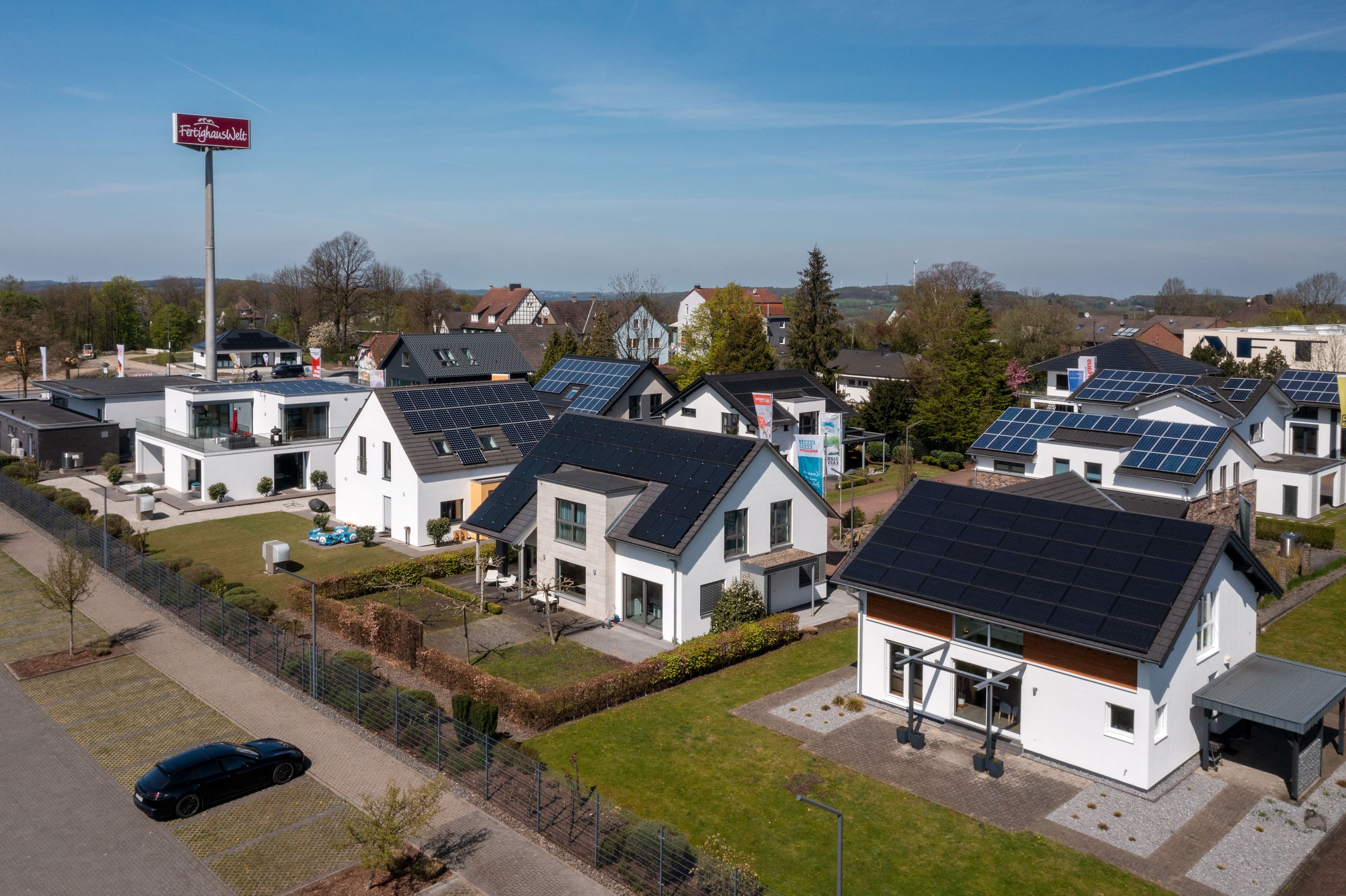 Außenansicht der FertighausWelt Wuppertal