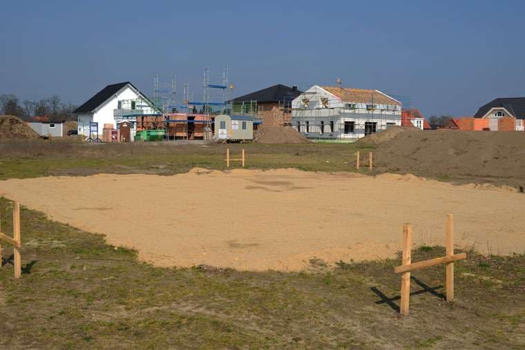 Leeres Baugrundstück
