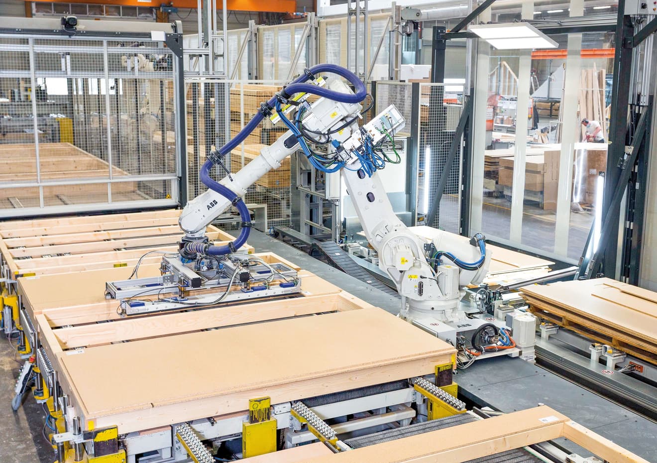 Industrielle Vorproduktion einzelner Fertighaus-Teile