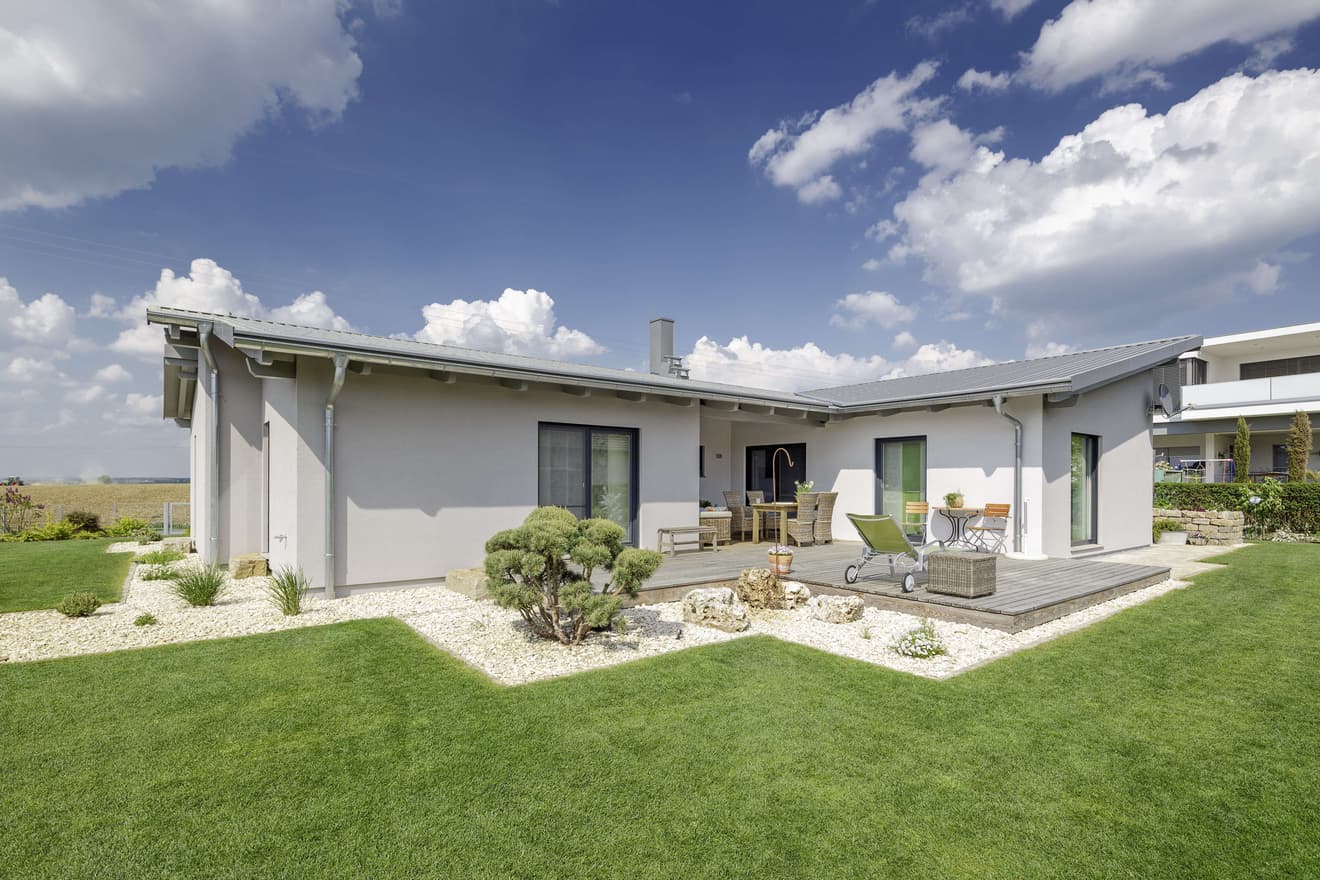 Bungalow mit Pultdach